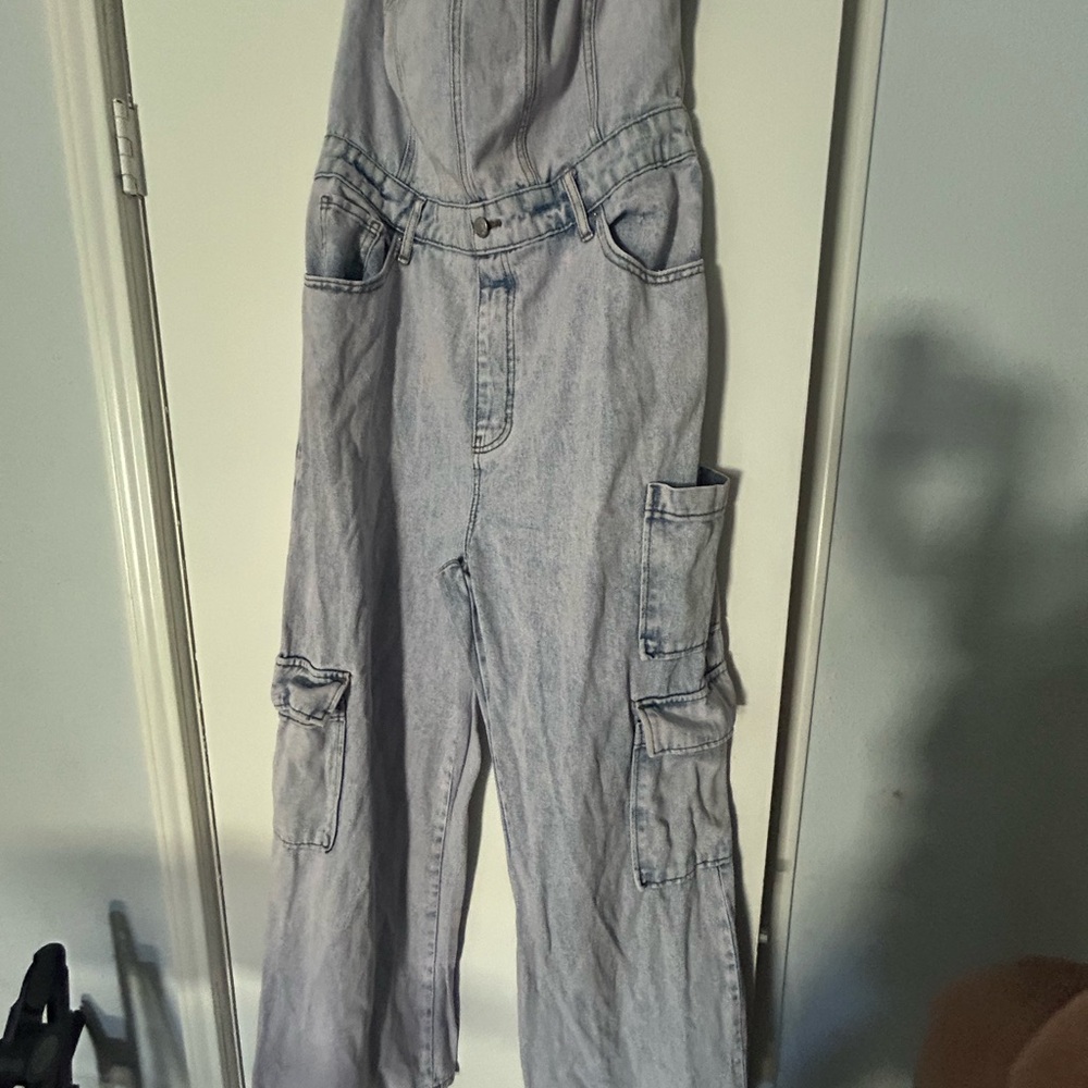 Light Blue Denim Overalls